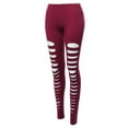 thumbnail image 1 of FashionOutfit Women's Solid Sexy Front Cut-Out Leggings, 1 of 1