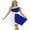 A Blue, variant on CHICTRY Womens Color Block Liturgical Worship Praise Dance Dress Sleeveless Asymmetrical Hem Lyrical Dancewear White XXL
