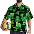 thumbnail image 4 of Saint Patrick's Day Men's Short Sleeve Hawaiian Shirt, Casual Printed Button Down Beach Tops for Summer, Spread Collar Mens Shirts Unisex, 4 of 6