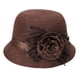 thumbnail image 5 of Sombrero de copa decorativo para mujer, protección solar, sombrero de playa, sombrero de pescador de moda, informal Marrón, 5 of 7