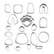 thumbnail image 5 of 21 piezas de cortadores de arcilla polimérica, joyas, anillos colgantes, tapones para los oídos con de gota con tarjetas para pendientes,, 5 of 9