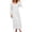 LL40-White, variant on Women's Square Neck Long Sleeve Maxi Dress, Elastic Cuff Loose Fit Flowy Dress for Vacation Daily Wear Fall Wedding Guest, Women's Plus L
