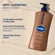 Vaseline Cocoa Radiant Body Lotion Cocoa for Dry Skin Cocoa Radiant Lotion Made with Ultra-Hydrating Lipids and Pure Cocoa Butter for a Long-Lasting, Radiant Glow, 20.3 Fl oz