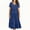 Blue/Red Plaid, variant on Aimik Women's Casual V-Neck Tiered Midi Dress Short Sleeve Plaid Loose Flowy Summer Beach Dress Summer Dresses for Women