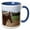 Blue/White, variant on 3drose, Quarter Horse by a White Fence, 15oz Mug