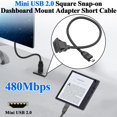 thumbnail image 3 of Adaptador QIANRENON Mini USB macho a hembra 30 cm 480 Mbps 5V2A, 3 of 6