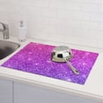 thumbnail image 6 of Gaeub Pink Purple Glitter Print Dish Drying Mats For Kitchen Counter, Kitchen Drying Mat, Large Dish Drying Pad for Kitchen Counter, Microfiber Dish Drying Mat for Sinks, Drainer Mats, 18x24in, 6 of 7