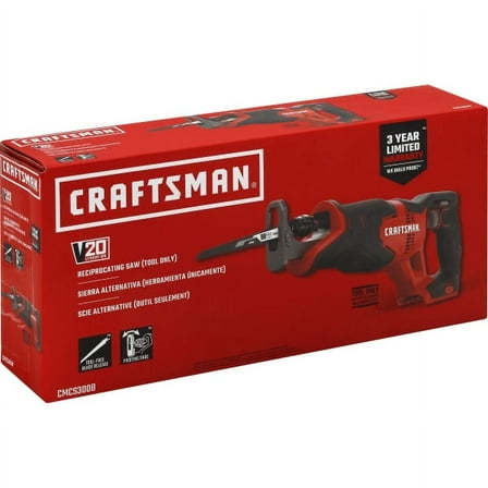 CRAFTSMAN V20 Reciprocating Saw, Cordless, Tool Only CMCS300B Special Purchase