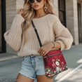 thumbnail image 2 of Yuyamidu Snowman Bow Women Crossbody Bag 2‑Piece Set with Wallet Christmas Themed Pattern, Multi Zipper Pockets, Adjustable Strap, Water‑Resistant PU Leather Ideal for Holiday Outings, Gifts, 2 of 7