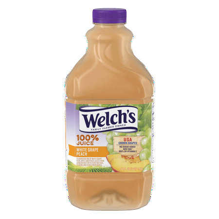 (2 Pack) Welch's 100% Juice, White Grape Peach, 64 Fl Oz, 1 (Best Grape Juice For Creatine)