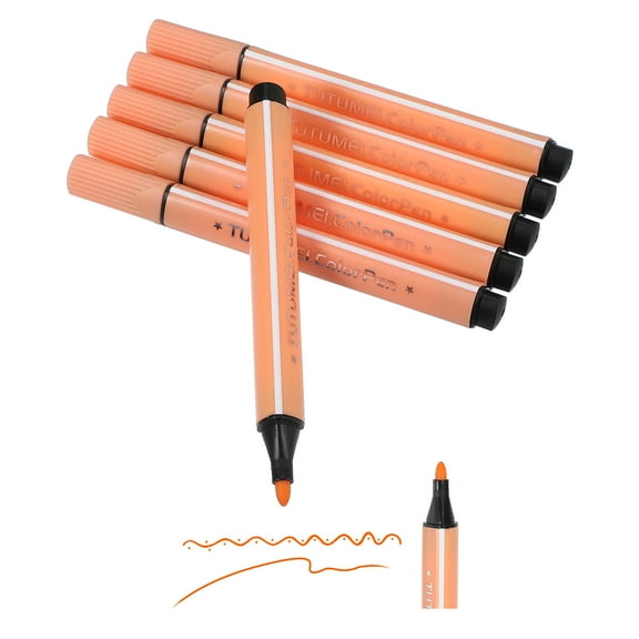 Colored Markers, Skin 6 Pack Washable Coloring Markers Water Color Pens