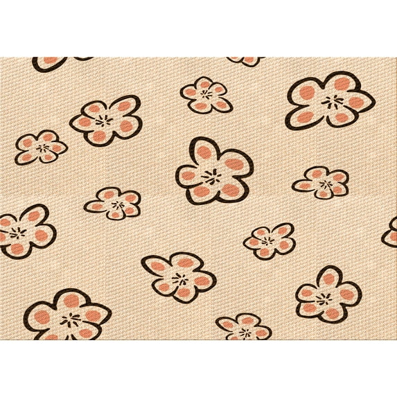 Ahgly Company Indoor Rectangle Patterned Bronze Brown Area Rugs, 7' x 10'