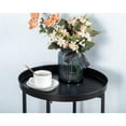 thumbnail image 5 of Round Metal End Table - Indoor/Outdoor Accent Table - Black Finish, 5 of 9