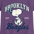 thumbnail image 3 of Peanuts - Brooklyn Beagles - Toddler & Youth Girls Short Sleeve Graphic T-Shirt, 3 of 6