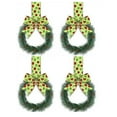 thumbnail image 1 of 4PCS Christmas Mini Cabinet Wreaths, Kitchen Cabinet Wreaths with Ribbon Red Berry, Mini Christmas Wreath Small Window Wreath for Window Door Farmhouse Christmas Party Decorations, 1 of 8