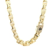 10k Gold Greek Tribal Chino Chain 22” 12mm