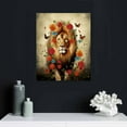 thumbnail image 4 of Nawypu Large Vintage Lion Canvas Wall Art Wildlife King Animal with Flower Butterfly Painting Artwork for Bedroom Living Room Decor Stretched and Framed Ready to Hang, 4 of 4