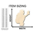 thumbnail image 2 of Unfinished Wood Softball Catcher Shape - Craft - up to 46" DIY 12" / 1/4", 2 of 3
