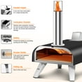 thumbnail image 5 of BIG HORN OUTDOORS 12" Wood Pellet Fired Pizza Oven, Black, Stone-Baked Pizzas, 5 of 7