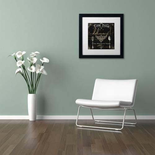 Trademark Fine Art "La Cuisine III" Canvas Art by Color Bakery White Matte, Black Frame