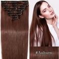 thumbnail image 3 of SEGO Clip in Hair Extensions 100% Real Remy Human Hair Full Head Straight Balayage Hair 8-24 inch, 3 of 10