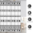 thumbnail image 6 of Shower Curtains Black White Pattern Striped Modern Bohemian Chic Tribal Shower Curtain Set with 12 Hooks for Bathroom Decor Accessories Bathtub Curtain, 72"x72", 6 of 6