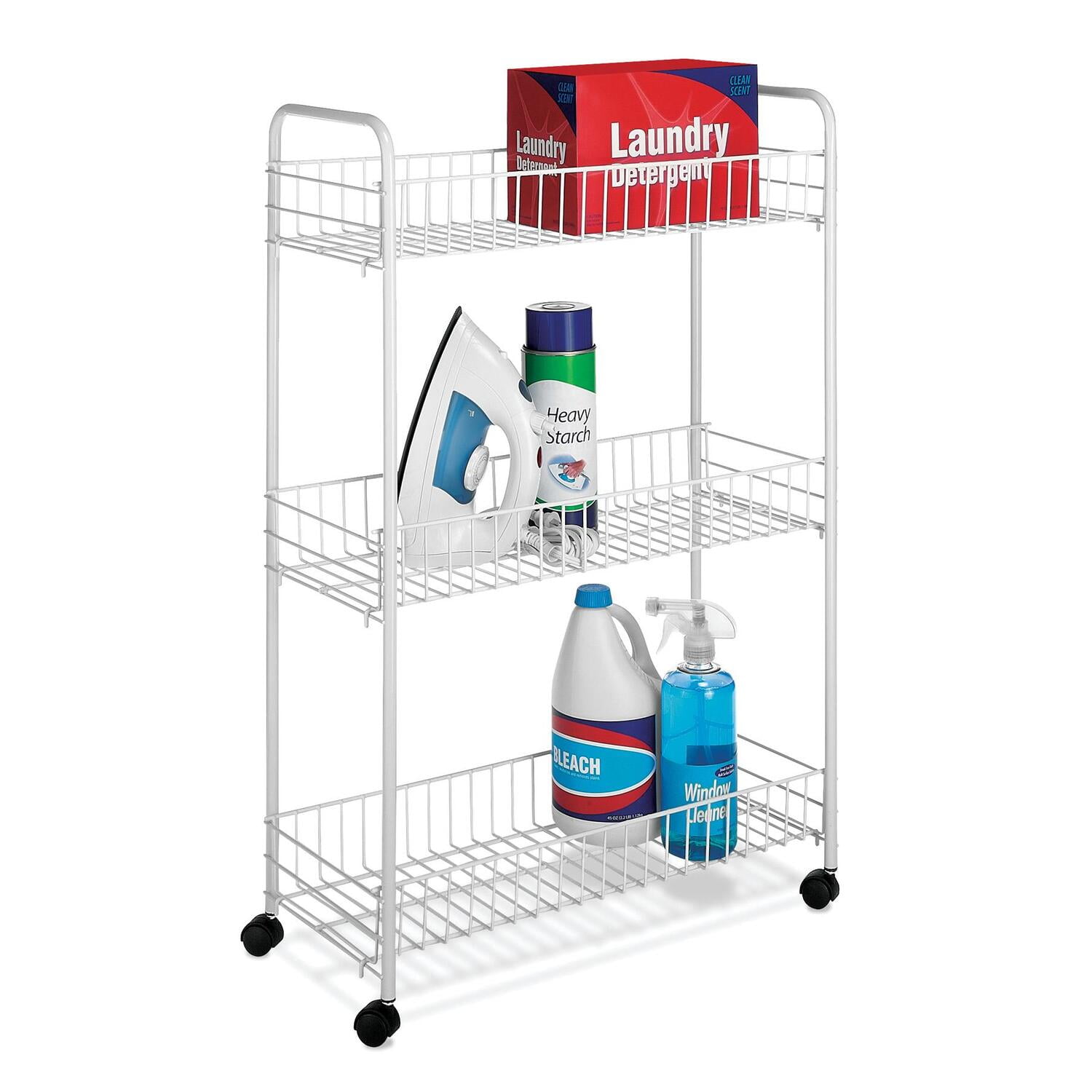 Shopping Cart With Wheels Whitmor Slim Household Cart - White, 1 Ct - QFC Chariot De Course