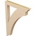 thumbnail image 5 of Ekena Millwork 3 1/2"W x 32"D x 44"H Thorton Traditional Rough Cedar Woodgrain TimberThane Bracket, Primed Tan, 5 of 6