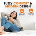 thumbnail image 2 of Cheer Collection Faux Fur Throw Pillow Cover, 2 of 5