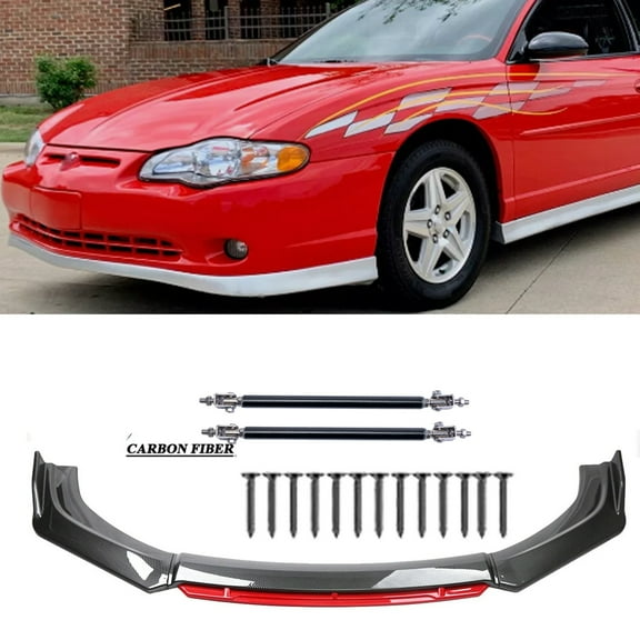 Front Bumper Lip Splitter Spoiler Chin For Chevy 00-07 Monte Carlo SS Carbon F 