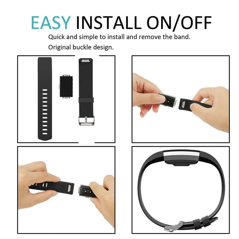 For Fitbit Charge Bands, 1/3-Pack Adjustable Replacement Soft