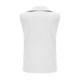 thumbnail image 5 of Women Waistcoat Cropped Sleeveless Dressy Suit Vests Classic-Fit Suits Jacket Elegant Outwear Trendy Cardigan Layered Tops Shirts Business Blouses Clothing Work Office Garments, 5 of 9