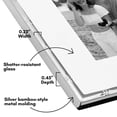 thumbnail image 4 of Americanflat 8x10 Picture Frame with Shatter-Resistant Glass with 5x7 Mat Metal Bamboo Style Molding - Silver, 4 of 9