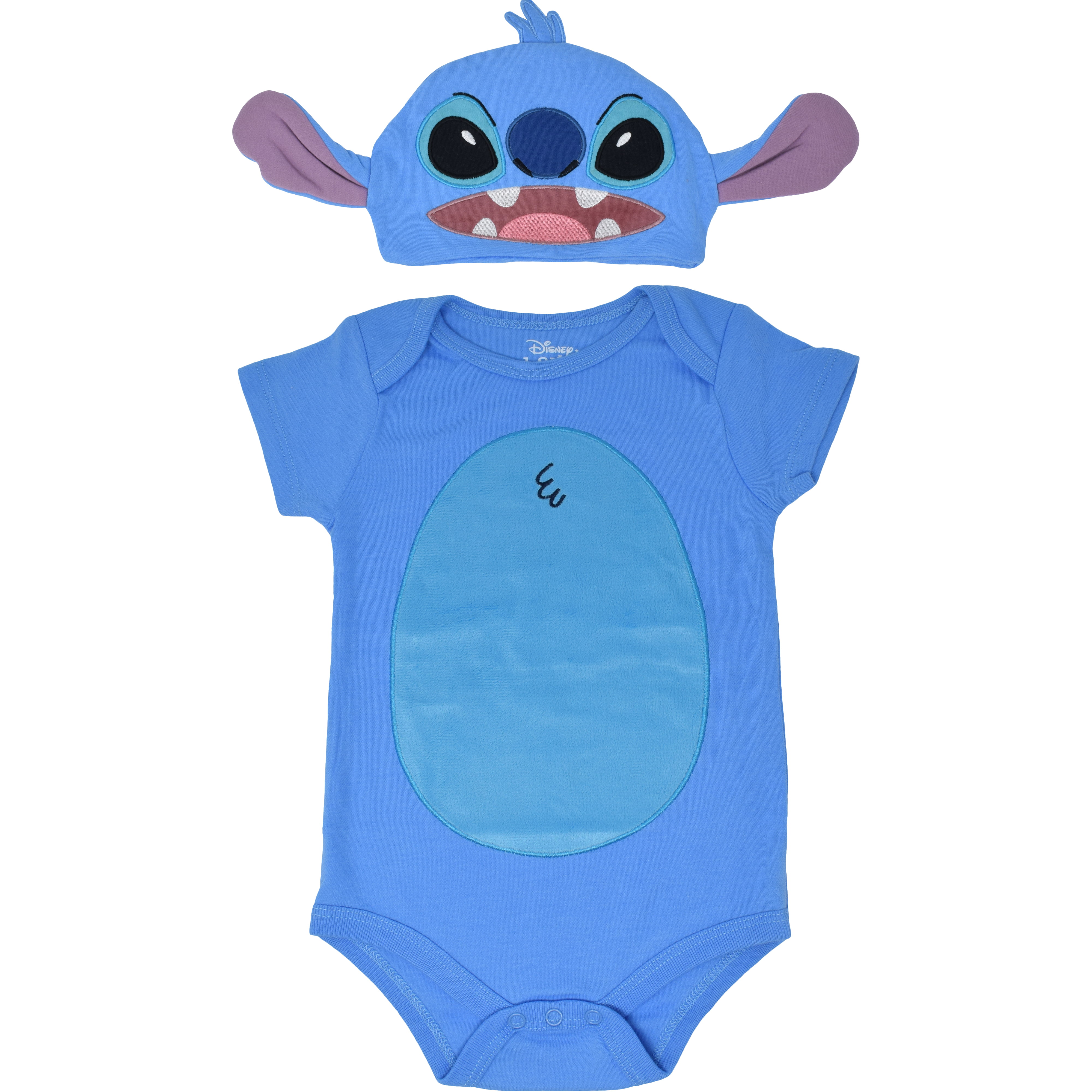 Disney Stitch Baby Boys Costume Bodysuit and Hat Set 36