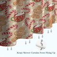 thumbnail image 6 of Beige Christmas Gingerbread Man Pattern Shower Curtain 72"x84" ,Bathroom Decorative Shower Curtains Set with 12 Hooks,Modern Waterproof Washable Shower Curtain, 6 of 6