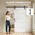 thumbnail image 4 of HOMCOM Sliding Barn Door with Hardware Kit, Shaker Sliding Door, White, 4 of 10