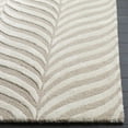 thumbnail image 3 of SAFAVIEH Bella Eliza Leaf Striped Wool Area Rug, Sand/Ivory, 6' x 9', 3 of 7