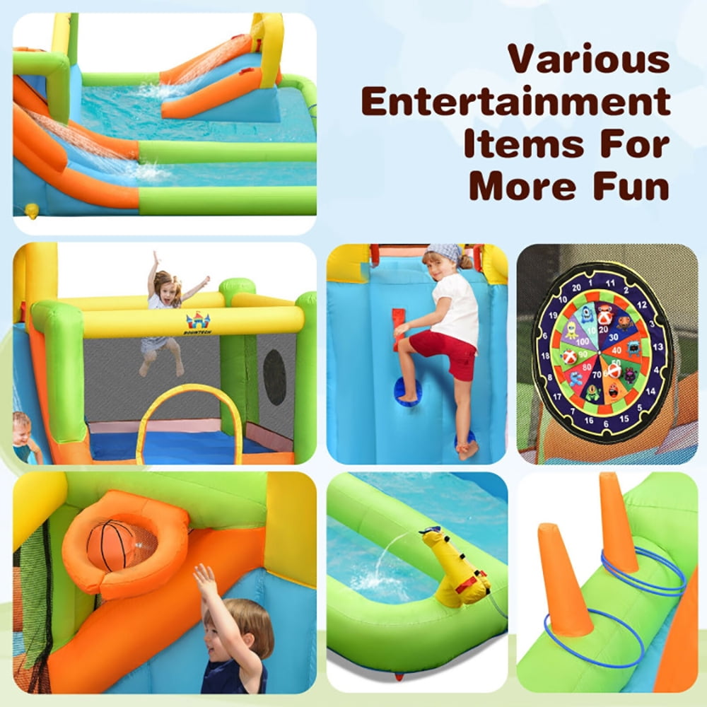 Aimee Lii 8-in-1 Inflatable Water Slide Bounce House with Splash Pool and 735W Blower, Playhouse for Kids Outdoor Aimee Lii 8-in-1 Inflatable Water Slide Bounce House with Splash Pool and 735W Blower, Playhouse for Kids Outdoor
