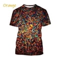 thumbnail image 1 of Trendy Graffiti Paint Vertigo Neon Painted Abstract 3D Printed T Shirt Colorful Hypnotic Distorted Line Unisex Short Sleeve Tees, 1 of 5