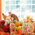 thumbnail image 4 of 100 PCS Thanksgiving Treat Bags, Fall Thanksgiving Candy Bag Plastic Cellophane Goodie Autumn Pumpkin Maple Leaves Cookie Gift Bag with Twist Party Favors Supplies, 4 of 7