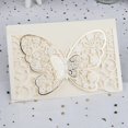 thumbnail image 2 of Tarjeta de invitación de boda cortada con láser de mariposa, tarjeta de felicitación de negocios en blanco, recuerdo de fiesta personalizado, decoración de boda impresa, 1 pieza, 2 of 4