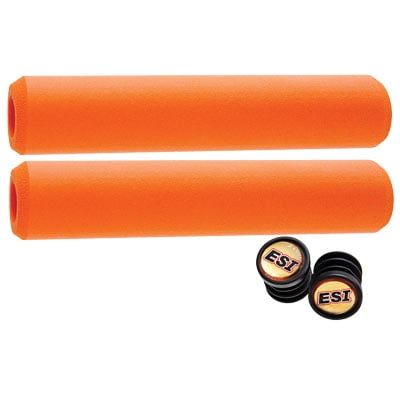 Orange ESI FIT XC Silicone MTB Mountain Bike Bicycle Handlebar Bar Grips 65g