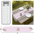 thumbnail image 3 of Pink Easter Table Runner Linen Burlap Table Runner 70 Inches Long Bunny Eggs Spring Floral Stripes Farmhouse Dresser Scarves for Kitchen Island Coffee Dining Party Wedding Holiday Decor 13"x70", 3 of 8