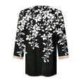 thumbnail image 5 of Ruimatai Women's Casual Lace V-Neck Printed 3/4 Sleeve Loose Blouse Top Comfortable Fashion Tunic Shirt, 5 of 5