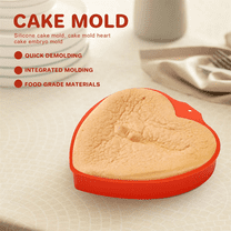 3PCS Silicone Heart Shaped Cake Pans 8 Inch Nonstick Mold for Baking for Valentine'S Day & Special Occasions