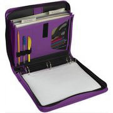 Five Star 1 1/2 Zipper Binder, 500 Sheet Capacity, Berry (72532) 