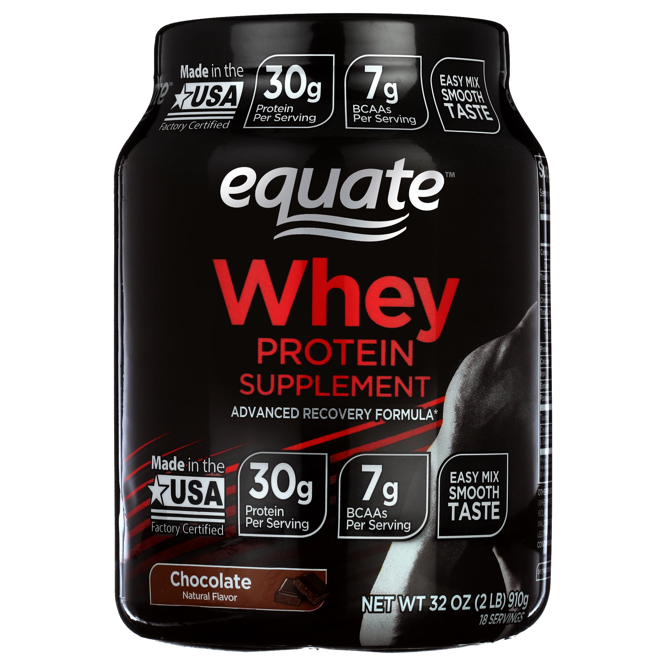 Equate Whey Protein Supplement, Rich Chocolate, 30g, 32oz