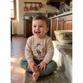 thumbnail image 4 of RUINIXCW Baby Boy Fall Outfits Long Sleeve Goose Print Sweatshirt + Pants Set Toddler Clothes, 4 of 9