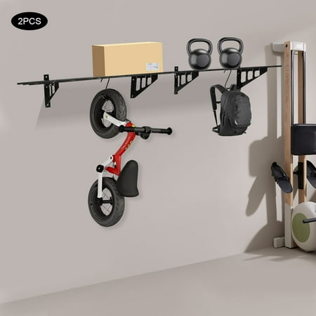 

2x Garage Shelf Heavy Duty Floating Storage Wall Shelving Support 12*72 300lbs