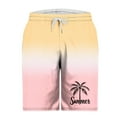 thumbnail image 3 of Viikei Men's Woven Shorts-Lightweight Summer Shorts,Men Fashion Printed Elastic Waistband Drawstring Pocket Beach Pants Pink XXXXXL, 3 of 3